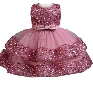 Sparkling Pink Sequin Dress